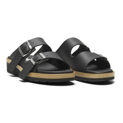 New Feet Tofflor Svart med två spännen