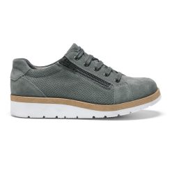 New Feet Sneakers Grön med dragkedja från sidan