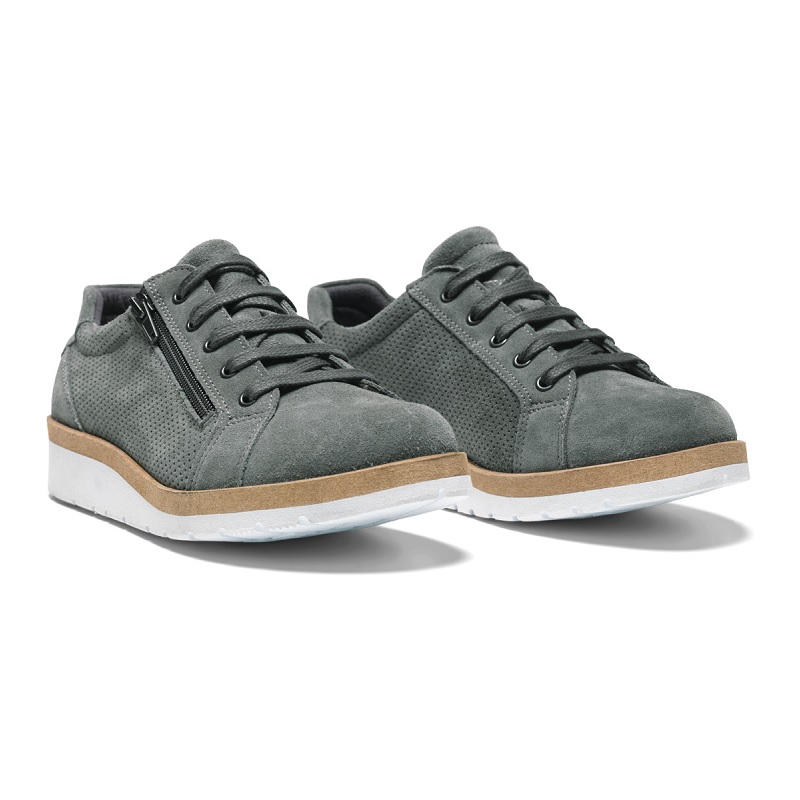 New Feet Sneakers Grön med dragkedja