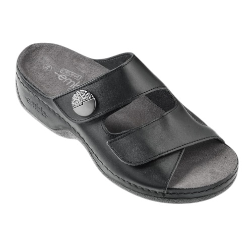 Embla Damsandal Ergoflex Svart med elastisk insida