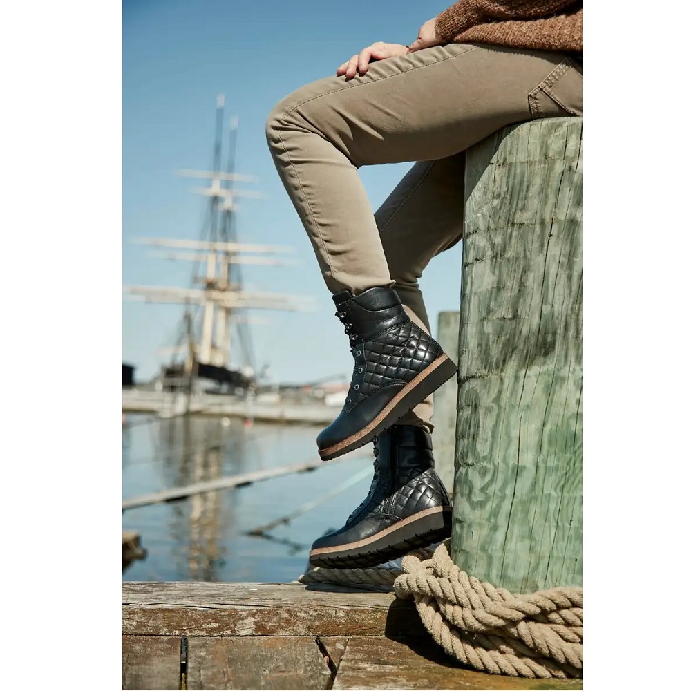 New Feet Damkängor Quiltade med dragkedja miljöbild