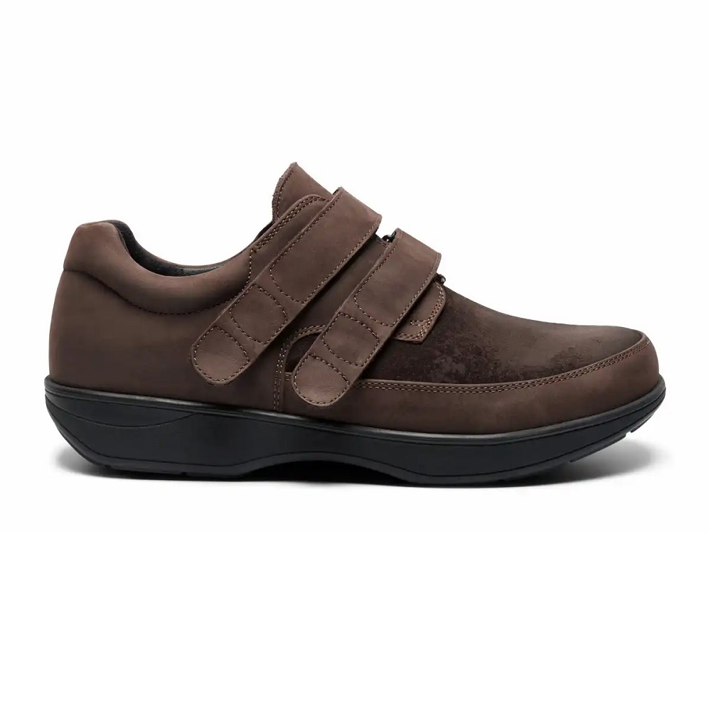 New Feet Loafers Brun med kardborreband från sidan