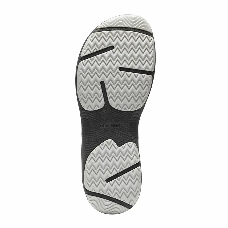 New Feet Sportig Damsandal Svart sula