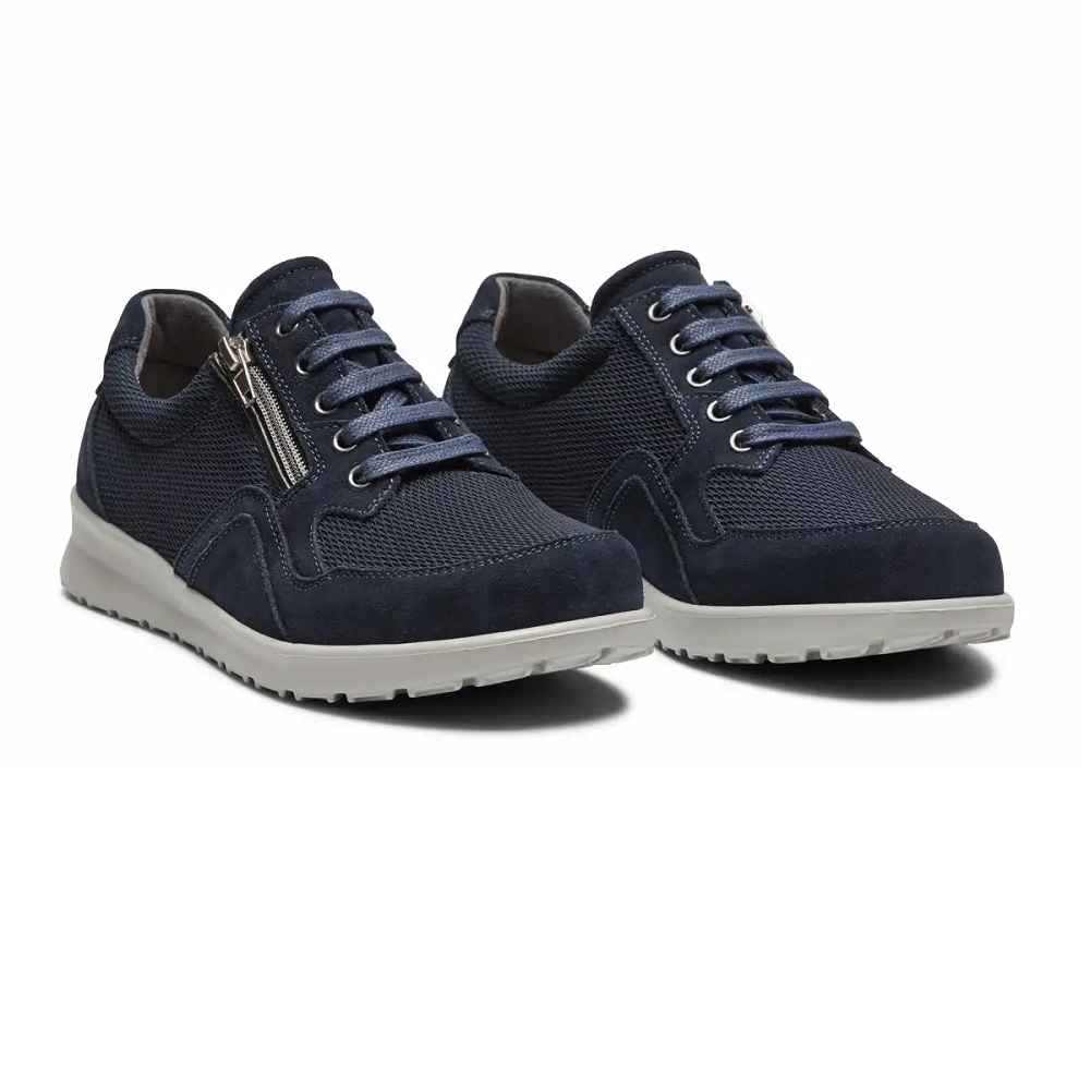 New Feet Sportig Sneaker Blå Mesh