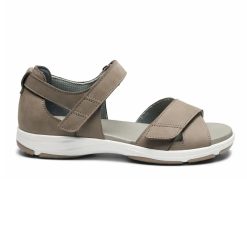 New Feet Sandal Sand med kardborreband och hälkappa från sidan