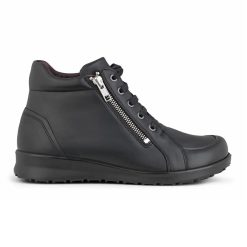 New Feet Damkängor Orthstretch Svarta med dragkedja från sidan