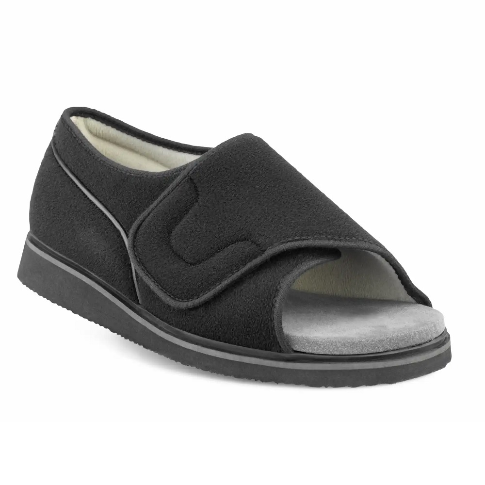 New Feet Textilsandal Svart med hälkappa