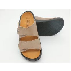 Embla Damsandal Beige med utbytbar fotbädd framifrån