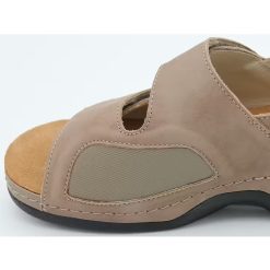 Embla Damsandal Ergoflex Beige Elastisk Insida med hälrem från insidan