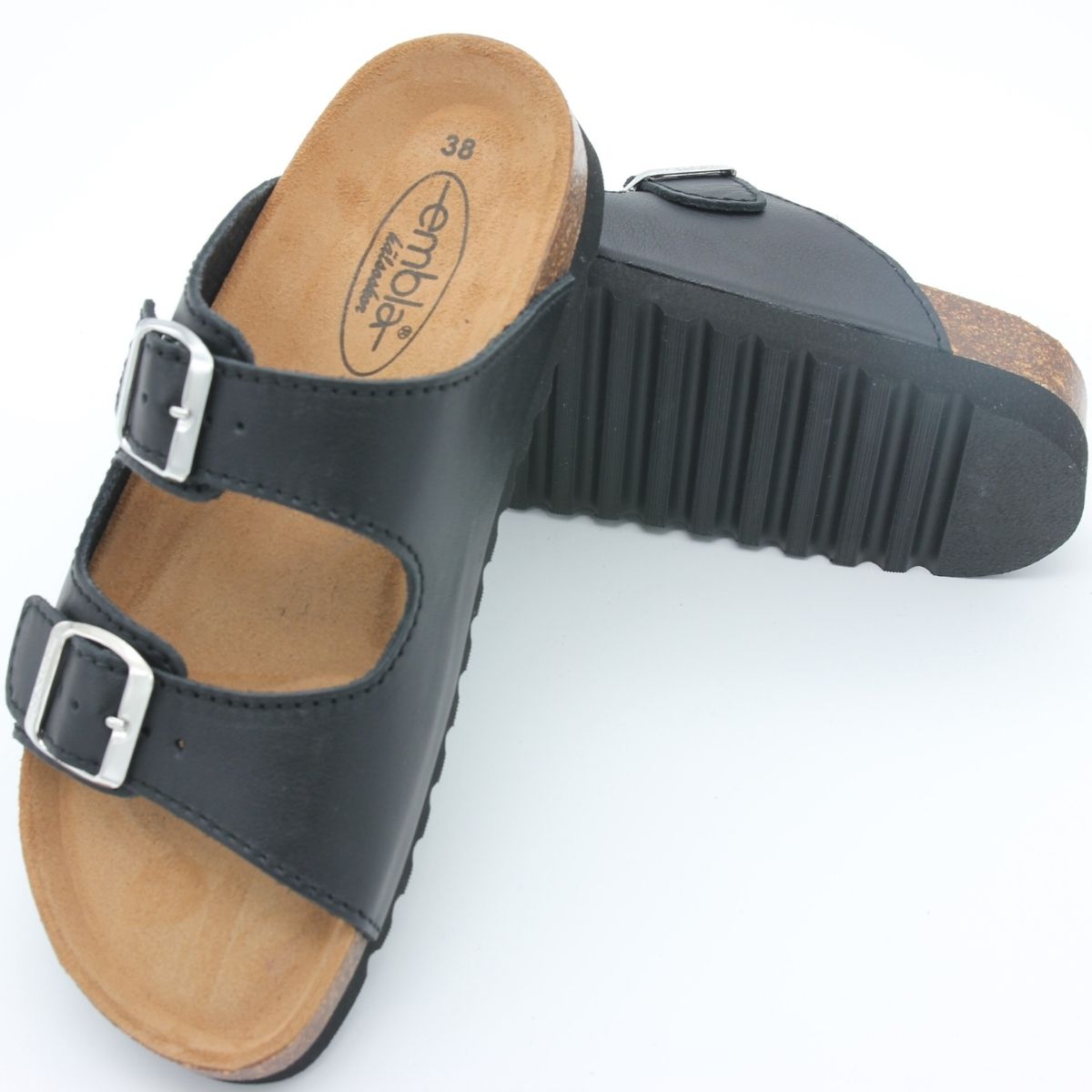 Embla Sandal Svart med bred läst - Bild 3