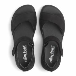 New Feet Lucy Sandal Svart Mocka ovanifrån