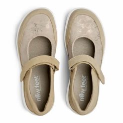 New Feet Ashley Ballerina Sand ovanifrån