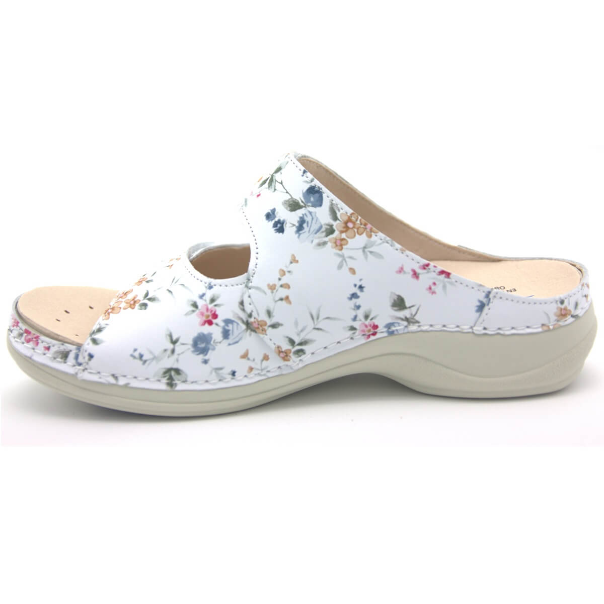 Nursing Care Viena Arbetssandaler Flowers från sidan